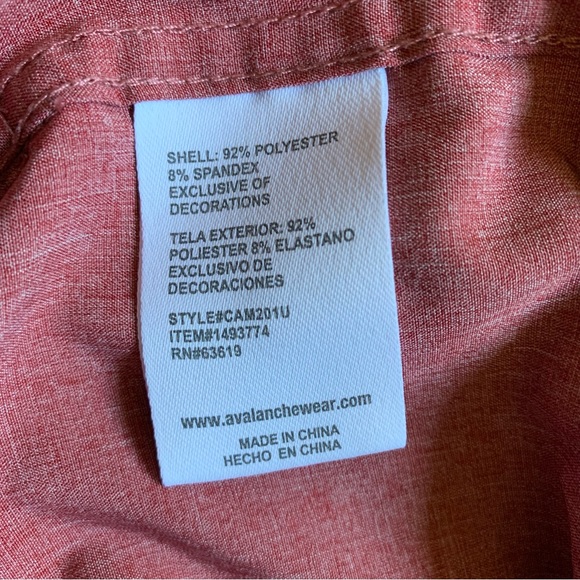 Avalanche Men's Performance Short Sleeve Button Down Woven Shirt XXL - Picture 5 of 6